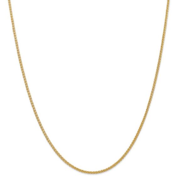 2mm, 14k Yellow Gold, Hollow Wheat Chain Necklace, 20 Inch - Picture 3 of 8